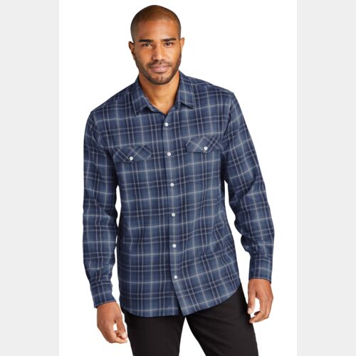 Long Sleeve Ombre Plaid Shirt Thumbnail