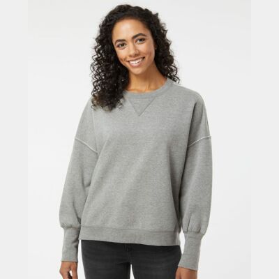 Women's Sueded Fleece Crewneck Sweatshirt Thumbnail