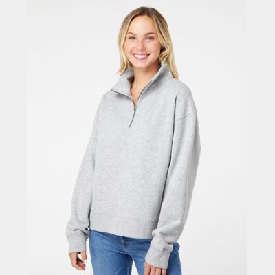 Women's Sueded Fleece Quarter-Zip Sweatshirt Thumbnail