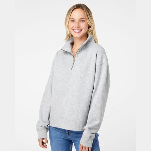 Women's Sueded Fleece Quarter-Zip Sweatshirt Thumbnail