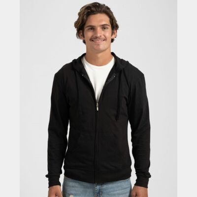 Unisex Beach Full-Zip Hooded Long Sleeve T-Shirt Thumbnail