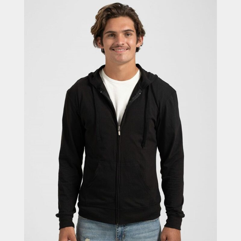 Unisex Beach Full-Zip Hooded Long Sleeve T-Shirt Thumbnail