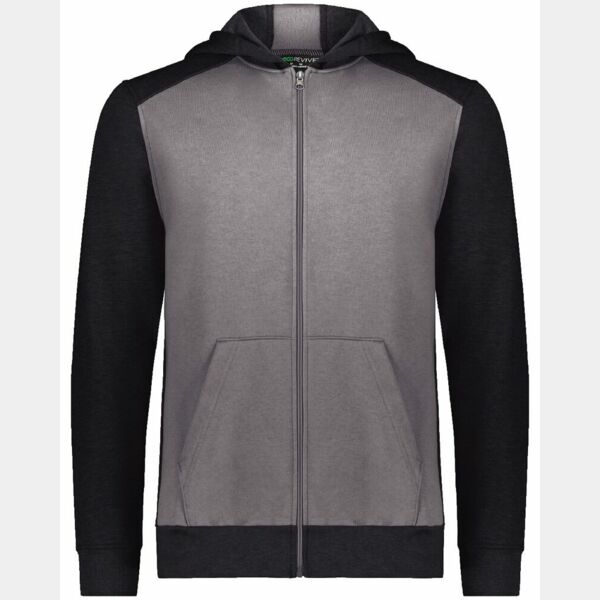Youth Eco Revive™ Three-Season Triblend Fleece Full-Zip Hooded Sweatshirt Thumbnail
