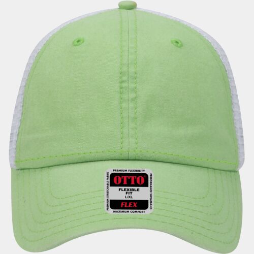 OTTO CAP "OTTO FLEX" 6 Panel Low Profile Mesh Back Trucker Hat Thumbnail