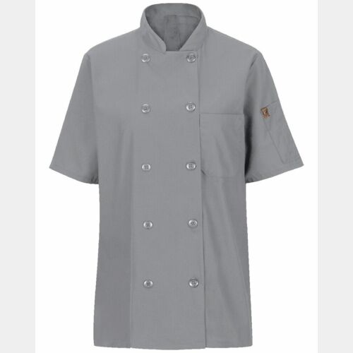Women's Mimix™ Short Sleeve Chef Coat with OilBlok Thumbnail