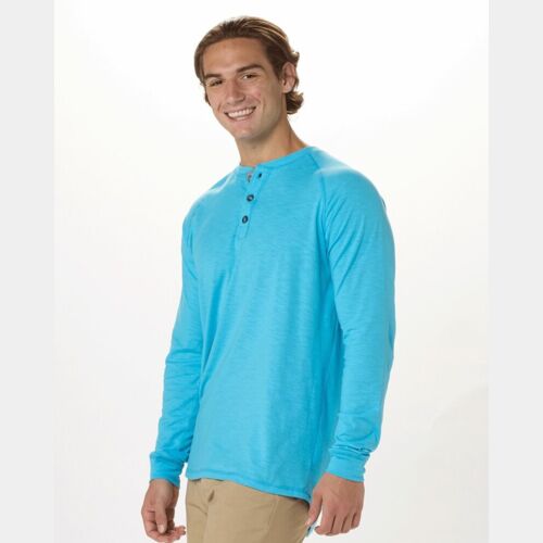 Unisex Henley Long Sleeve T-Shirt Thumbnail