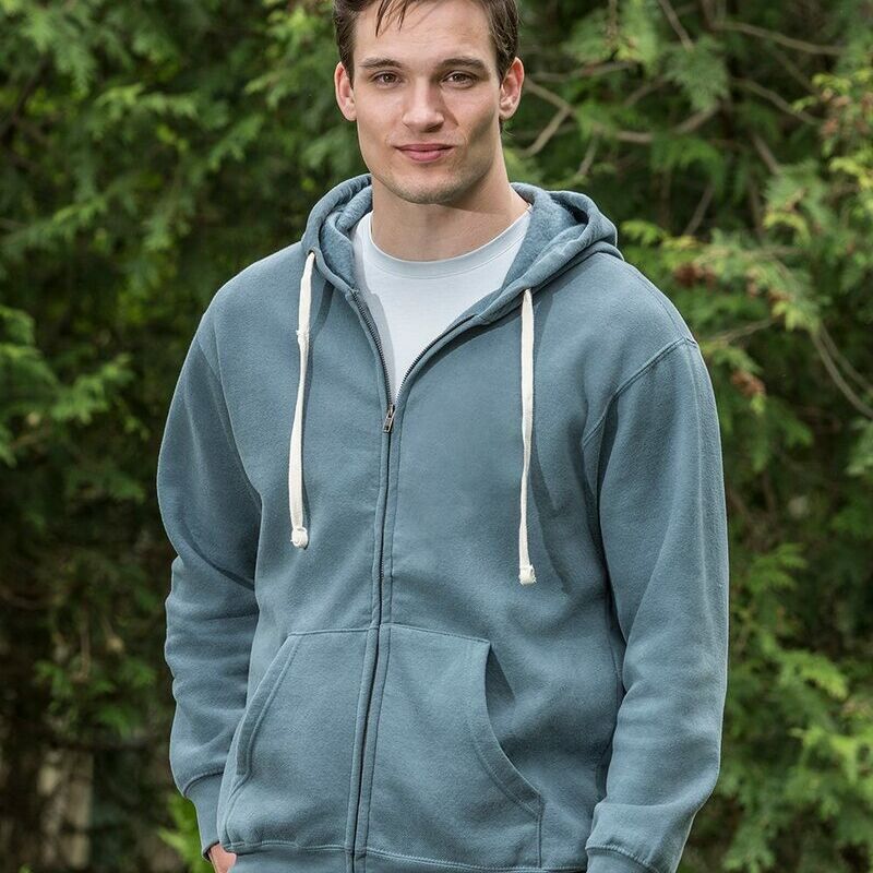 Unisex Vintage Fleece Full-Zip Hooded Sweatshirt Thumbnail