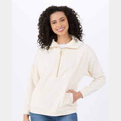Women's Manchester Corded Quarter-Zip Pullover Thumbnail