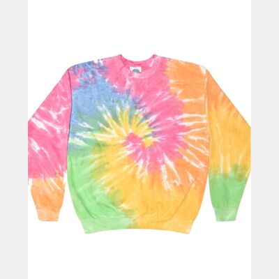 Unisex Tie-Dyed Fleece Crewneck Sweatshirt Thumbnail