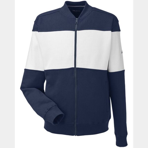 Unisex Anchor Fleece Colorblocked Bomber Jacket Thumbnail