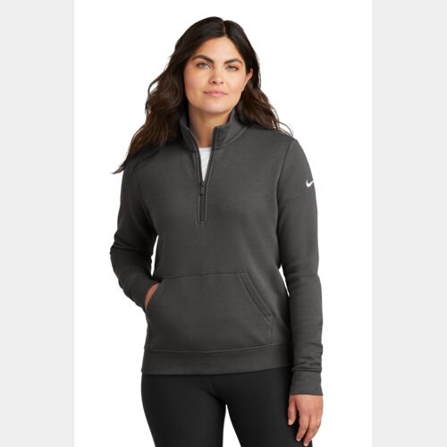 Women's Club Fleece Sleeve Swoosh 1/2 Zip Thumbnail