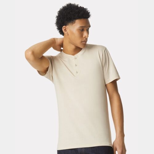 Unisex CVC Henley Tee Thumbnail