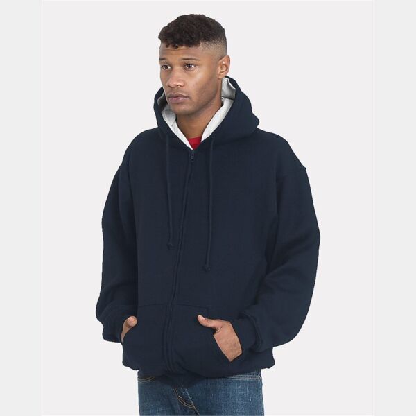 Unisex USA-Made Super Heavy Thermal Lined Full-Zip Hooded Sweatshirt Thumbnail