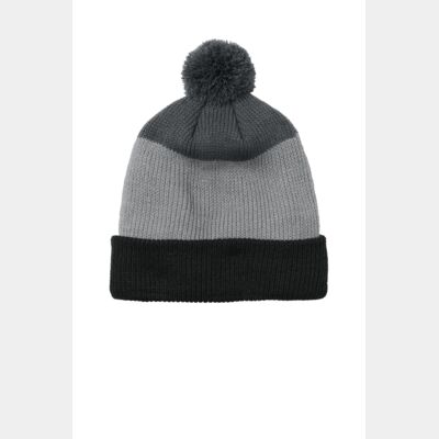 Cozy Striped Pom Beanie Thumbnail