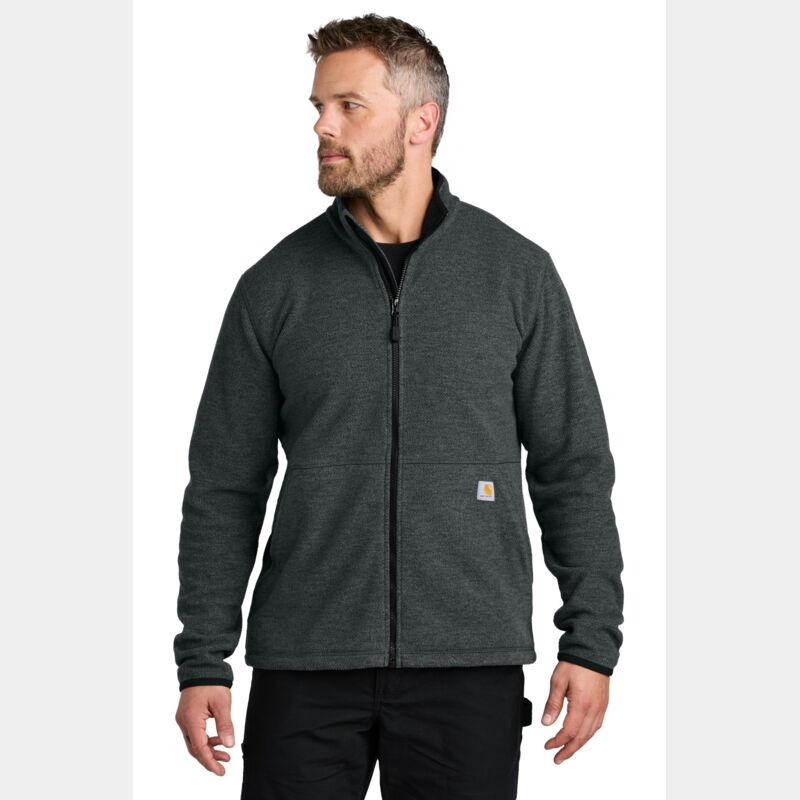 Textured Full Zip Fleece Jacket Thumbnail