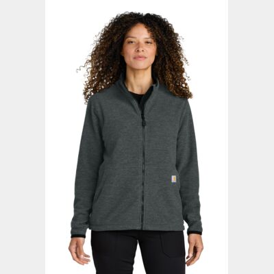 Women's Textured Full Zip Fleece Jacket Thumbnail