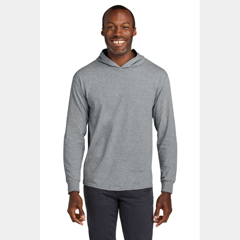 Classics Unisex Cotton Long Sleeve Hooded T Shirt Thumbnail