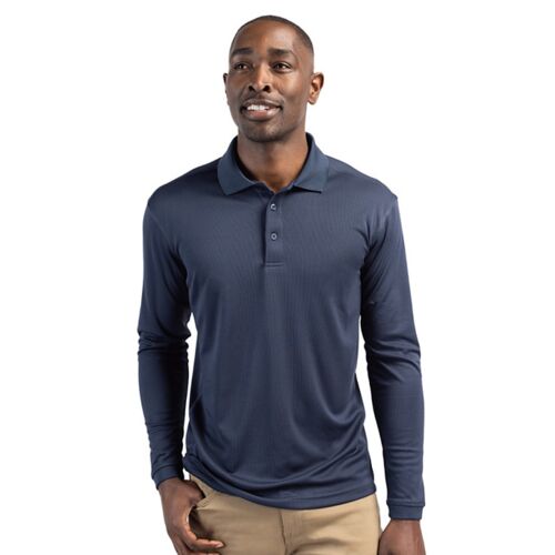 Clique Ice Pique Mens Long Sleeve Tech Polo Thumbnail