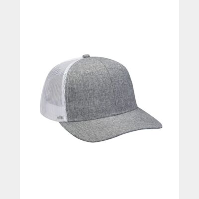 Heather Woven/Soft Mesh Trucker Style Cap Thumbnail