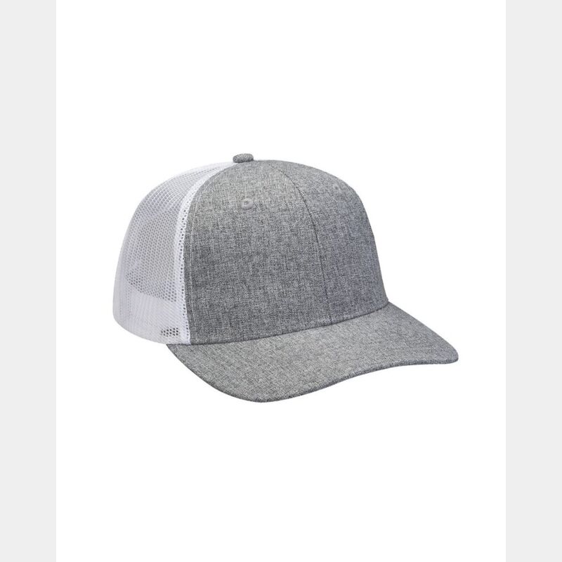 Heather Woven/Soft Mesh Trucker Style Cap Thumbnail
