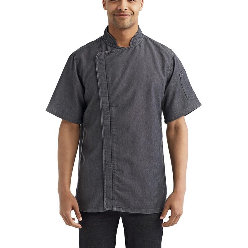 Unisex Zip-Close Short Sleeve Chef's Coat Thumbnail