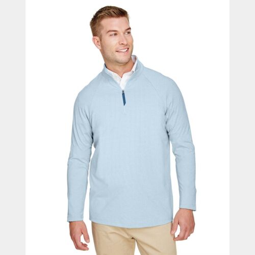 Men's CrownLux Performance® Clubhouse Micro-Stripe Quarter-Zip Pullover Thumbnail