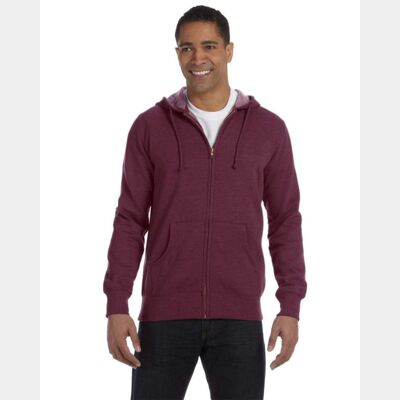Unisex Heathered Full-Zip Hooded Sweatshirt Thumbnail