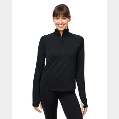 Women's Fairway Marbled Jersey Quarter-Zip Pullover Thumbnail