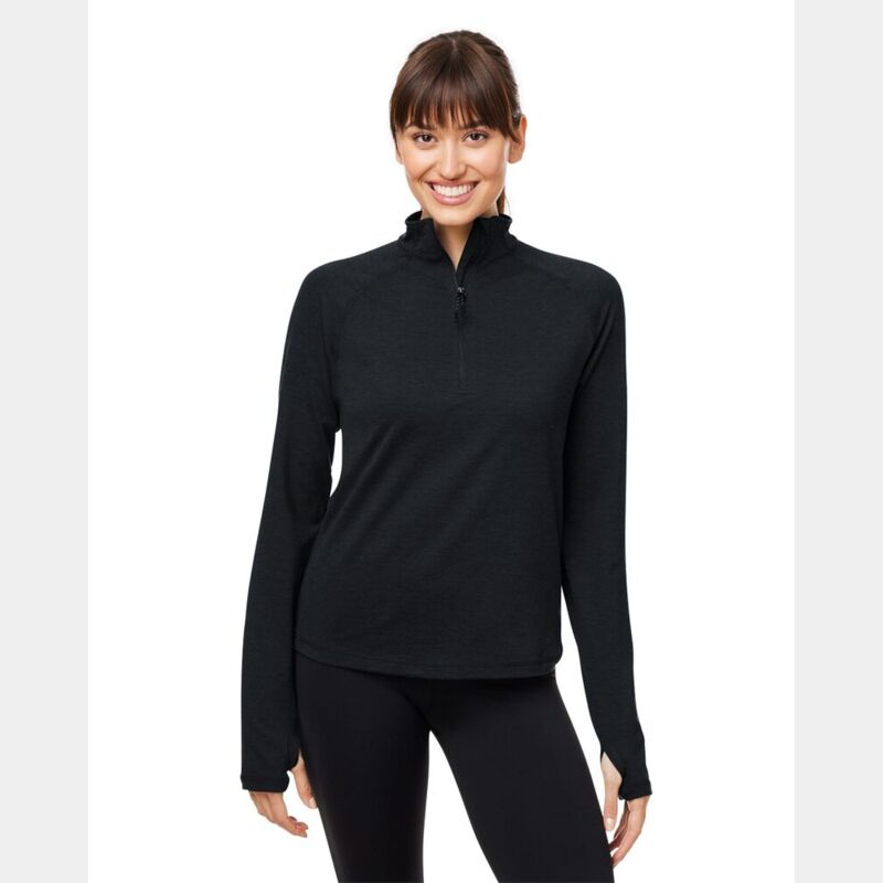 Women's Fairway Marbled Jersey Quarter-Zip Pullover Thumbnail