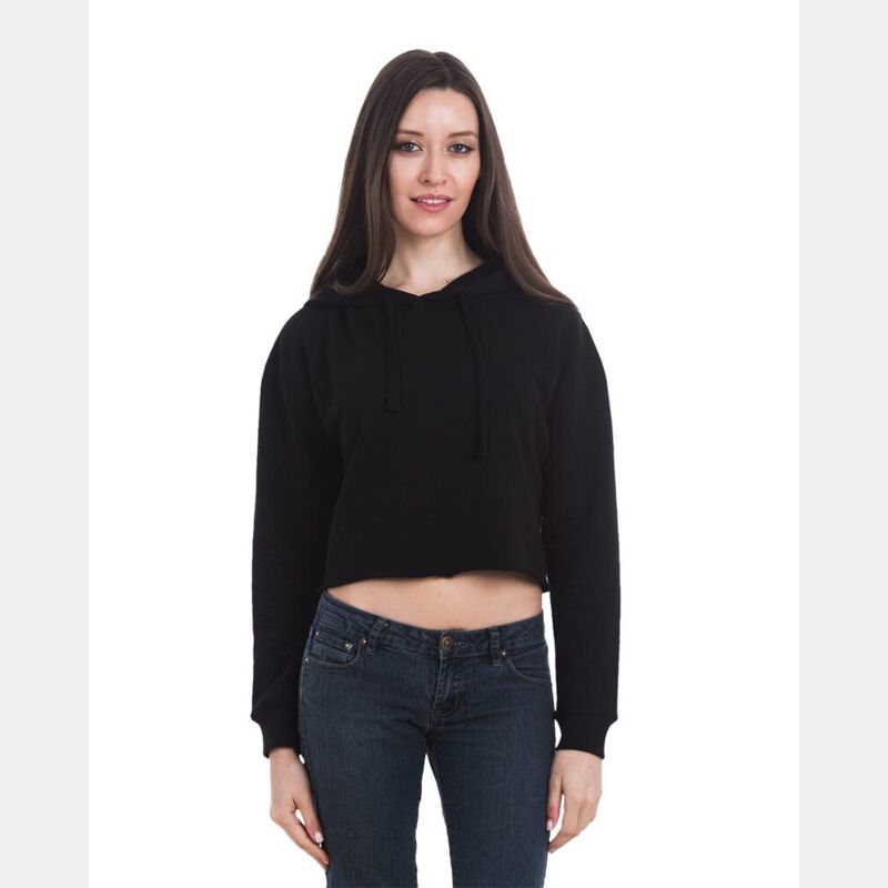 Women's Cropped Fleece Hooded Sweatshirt Thumbnail