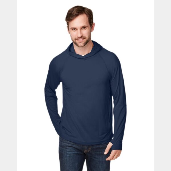 Unisex JAQ Stretch Performance Hooded Long Sleeve T-Shirt Thumbnail