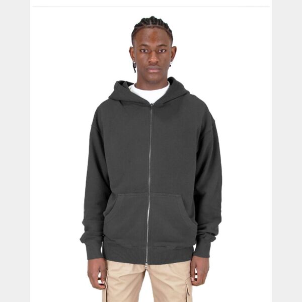 Unisex Max Heavy Fleece Garment-Dyed Double-Zip Hooded Sweatshirt Thumbnail