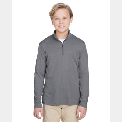 Youth Zone Sonic Heather Performance Quarter-Zip Pullover Thumbnail