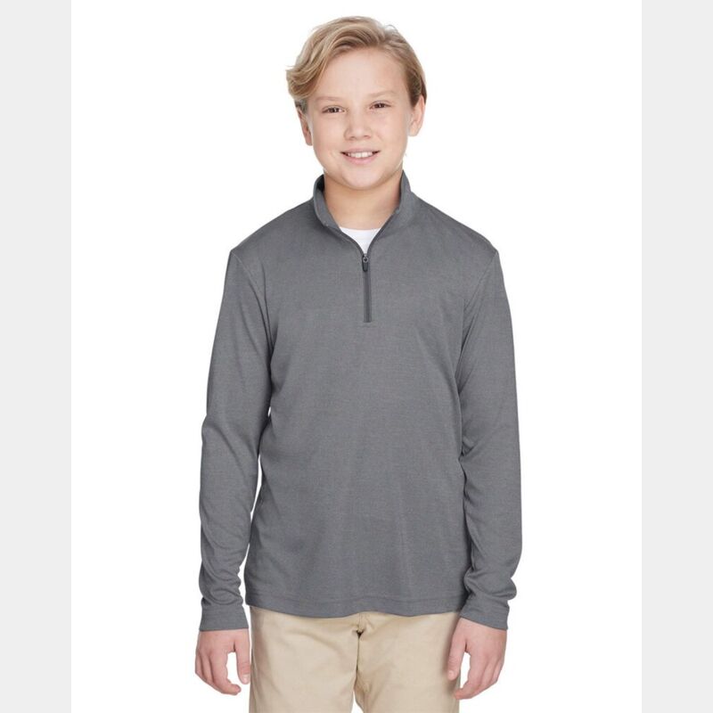 Youth Zone Sonic Heather Performance Quarter-Zip Pullover Thumbnail