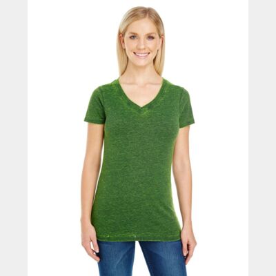 Women's Cross Dye V-Neck T-Shirt Thumbnail