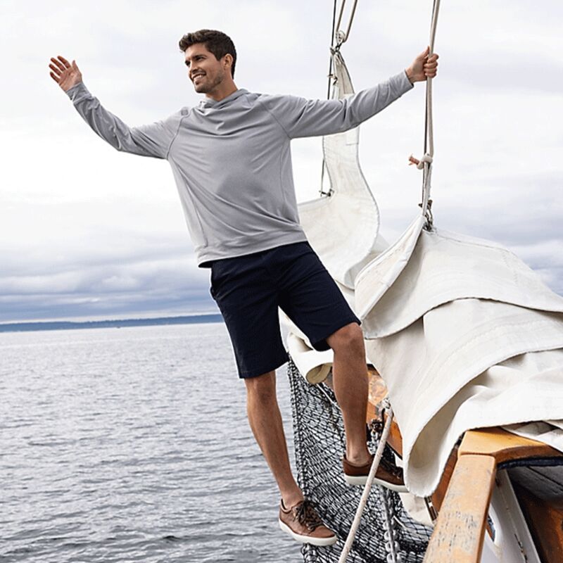 Cutter & Buck Adapt Knit Recycled Mens Heathered Hooded Pullover Thumbnail