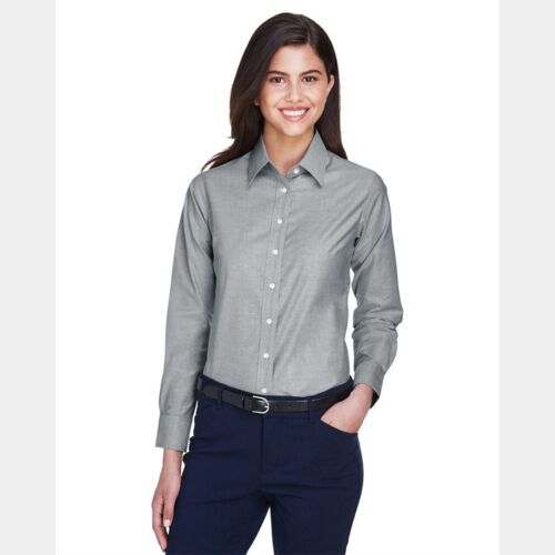 Women's Long Sleeve Oxford Dress Shirt Thumbnail