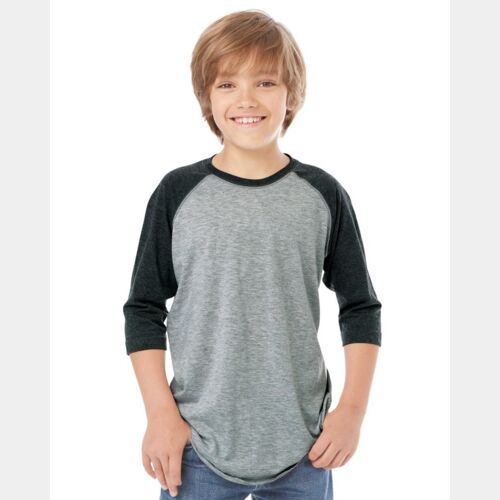 Youth Baseball Fine Jersey Three-Quarter Sleeve Tee Thumbnail