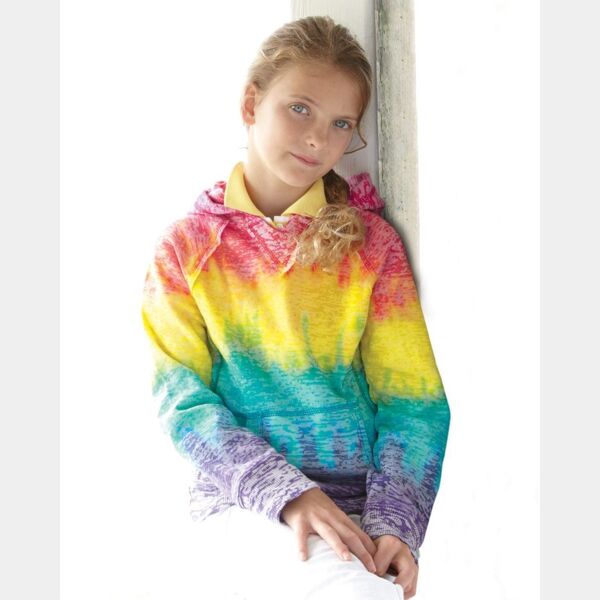 Girls’ Courtney Burnout V-Notch Hooded Sweatshirt Thumbnail