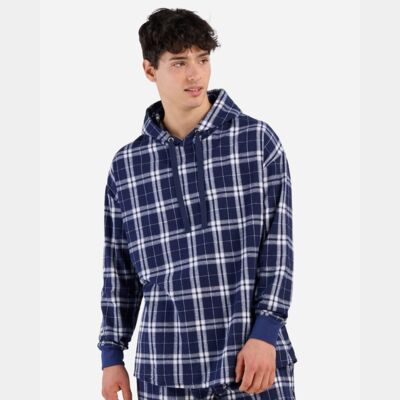 Unisex Flannel Hooded Pullover Thumbnail
