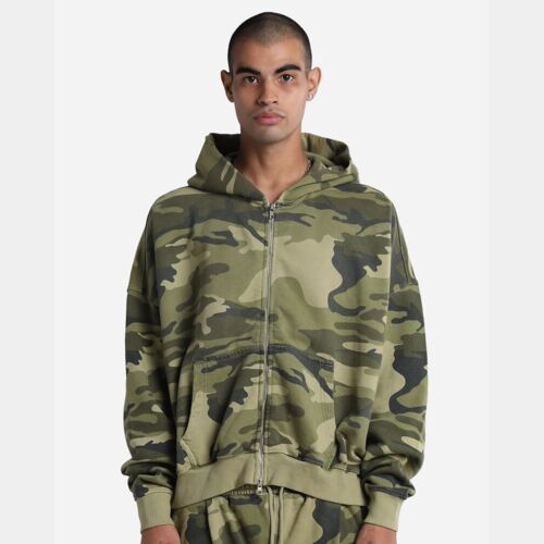 Unisex Garment-Dyed Cropped Full-Zip Hooded Sweatshirt Thumbnail