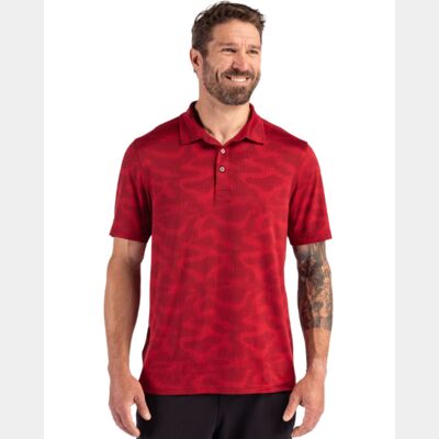 Cutter & Buck Coastline Recycled Double Peached Camo Print Mens Polo Thumbnail