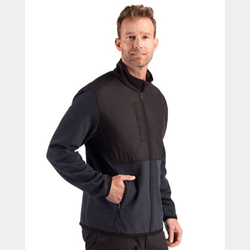 Cutter & Buck Hunts Point Recycled Fleece Mens Hybrid Full Zip Jacket Thumbnail