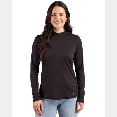 Cutter & Buck Prospect Recycled Featherlight Stretch Womens Hooded Pullover Thumbnail