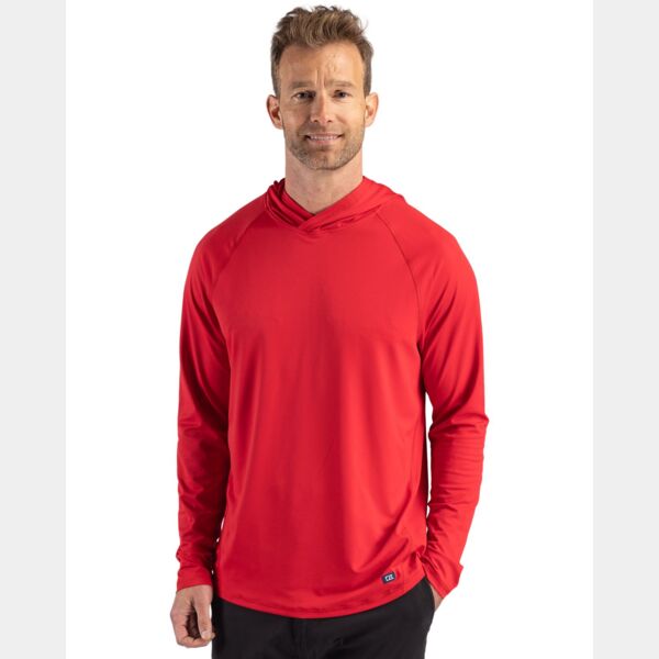 Cutter & Buck Prospect Recycled Featherlight Stretch Mens Hooded Pullover Thumbnail