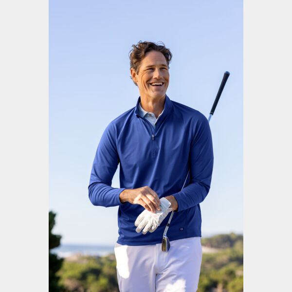 Cutter & Buck Prospect Recycled Featherlight Stretch Mens Big & Tall Quarter Zip Thumbnail