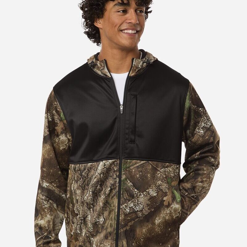 Unisex Realtree® Performance Colorblocked Full-Zip Hooded Sweatshirt Thumbnail