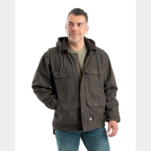 Men's Heartland Washed Duck Zip-Off Hooded Coat Thumbnail