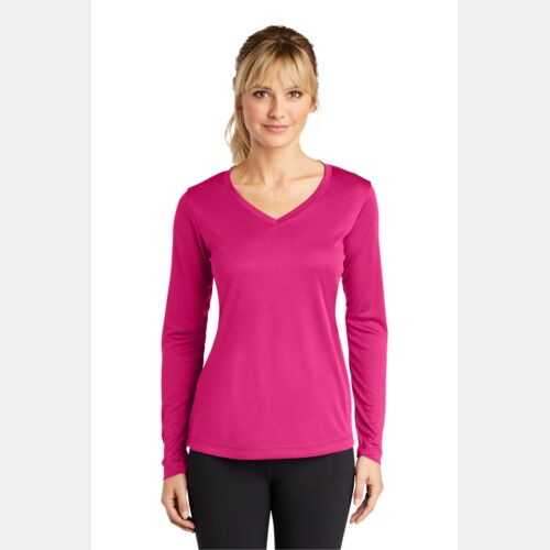 Women's Long Sleeve PosiCharge ® Competitor V Neck Tee Thumbnail