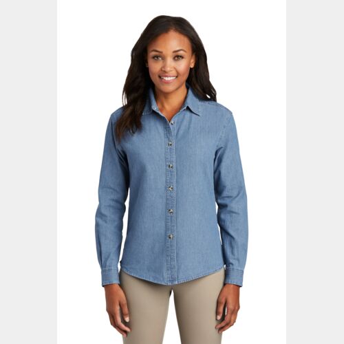 Women's Long Sleeve Value Denim Shirt Thumbnail